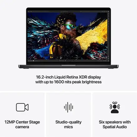 MacBook Pro 16" Apple M4 Max 14C CPU 32C GPU 36GB 1TB Kozmický čierny SK