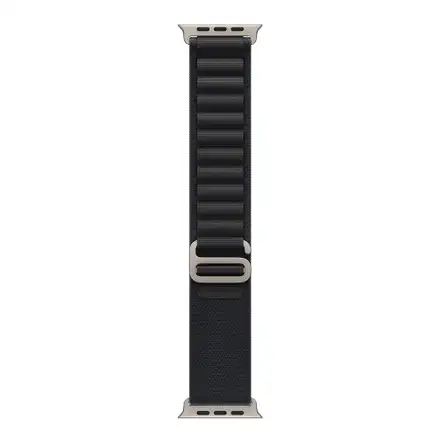 Apple Watch 49mm Black Alpine Loop - Large - Natural Titanium Finish