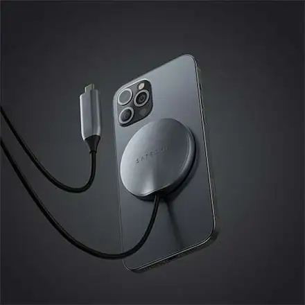 Satechi USB-C Wireless Magnetic Charging Cable - Space Gray