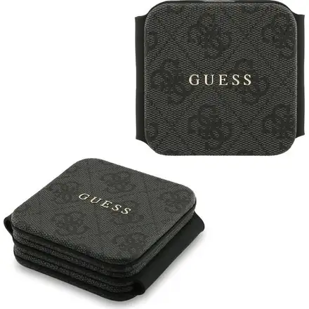 Guess PU 4G MagSafe Bezdrôtová Nabíjačka 3v1 čierna