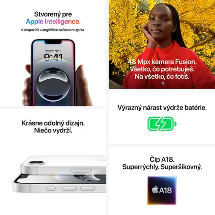 iPhone 16e 128 GB biely