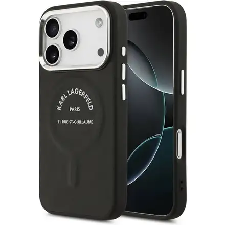 Karl Lagerfeld PU RSG Logo MagSafe kryt iPhone 17 Pro čierny