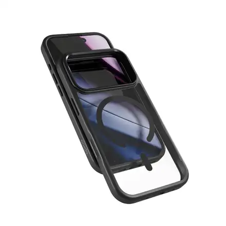 iStores by Epico Hero Pro Mag+ Case iPhone 17 Pro Max  Qi2 & Magsafe kompatibilný - čierna transparentná