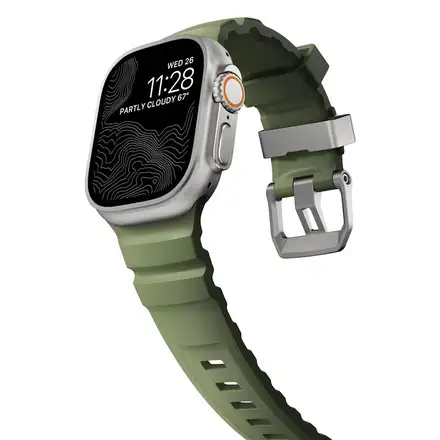 Nomad remienok Rocky Point Band pre Apple Watch 46/49mm - Forest/Natural