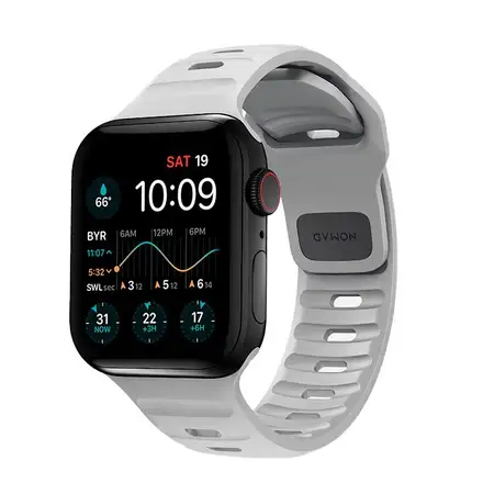 Nomad remienok Sport Strap pre Apple Watch 44-49mm - Lunar Gray