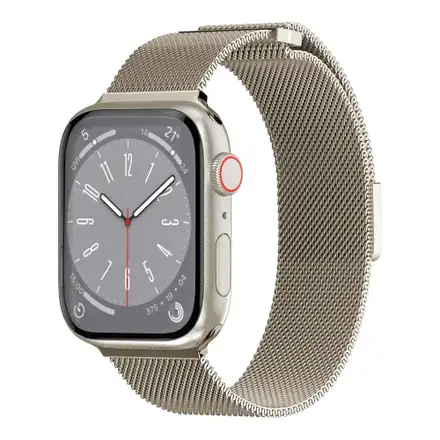 SwitchEasy remienok Mesh Stainless Steel pre Apple Watch 44/45/46mm - Starlight