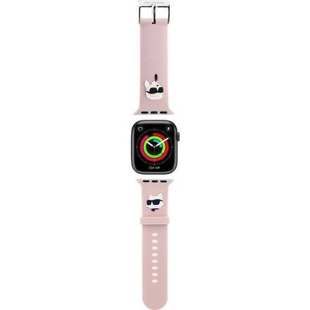 Karl Lagerfeld Karl and Choupette Head NFT Remienok pre Apple Watch 42/44/45/46/49 ružový