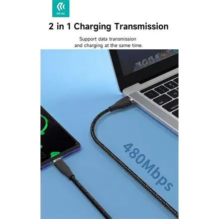 Devia kábel USB-A to USB-C Star Series Cable 1.2m - White