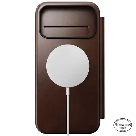 Nomad puzdro Modern Leather Folio Magsafe Horween pre iPhone 17 Pro Max - Rustic Brown