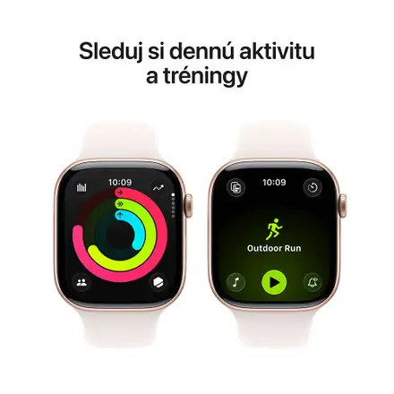 Apple Watch Series 11 GPS + Cellular 46mm Ružový zlatý hliník so svetlo ružovým športovým remienkom - S/M