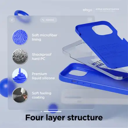 Elago kryt Silicone Case pre iPhone 15 Plus - Gray