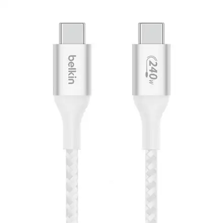 Belkin kábel Boost Charge Double-Braided USB-C to USB-C 1m 240W - White