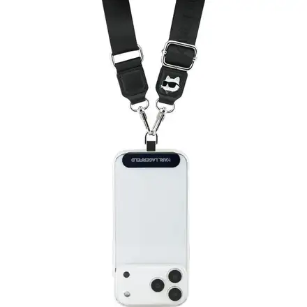 Karl Lagerfeld Universal Crossbody Popruh Choupette Patch čierny
