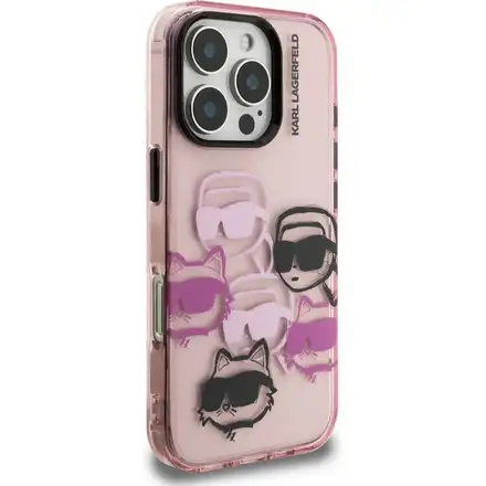 Karl Lagerfeld IML Multi K&CH Heads kryt iPhone 16 Pro Max ružový