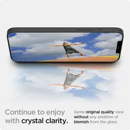 Spigen ochranné sklo GLAS.tR Slim HD pre iPhone 12 mini - Clear