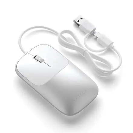 Satechi myš Slim LX Wired Mouse - Silver