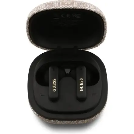 Guess PU 4G Metal Logo ENC TWS Bezdrôtové Slúchadlá ružové