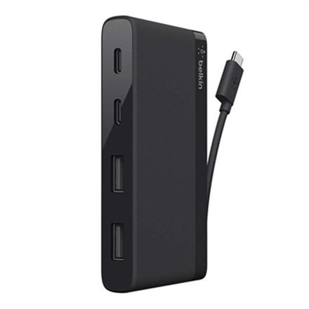Belkin USB-C 4-Port Mini Hub - Black