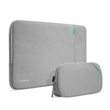 Tomtoc puzdro Recycled Sleeve with Pouch pre Macbook Pro 14" M1/M2/M3/M4 - Gray
