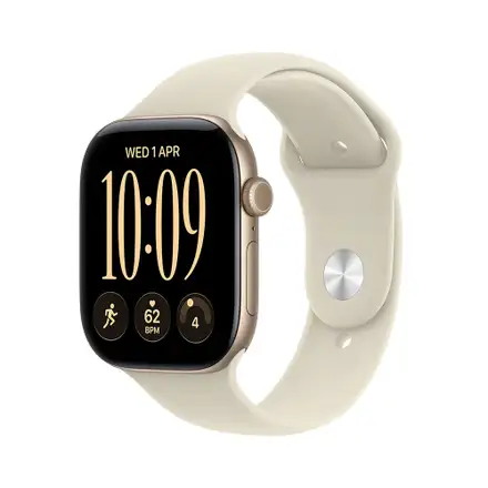 Apple Watch Series 12 GPS 42mm Light Gold Aluminium Case with Sand Sport Band - M/L