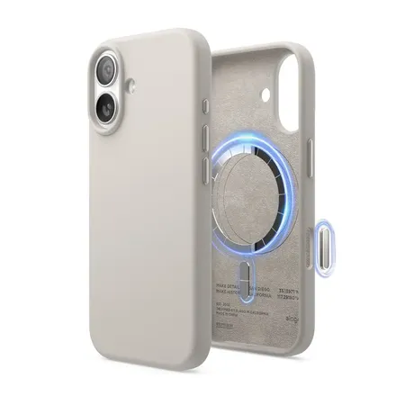 Elago kryt Silicone Case Magsafe Camera Control pre iPhone 17 - Stone
