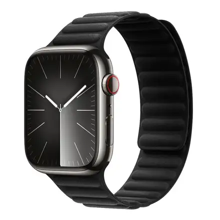 Devia remienok Deluxe Magnetic Fiber Watch Band 44/45/46mm - Black