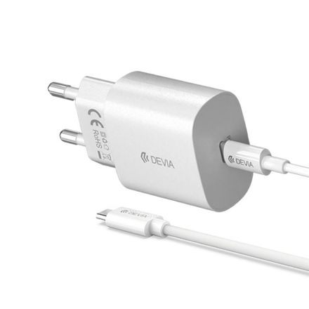 Devia sieťová nabíjačka Smart Series PD 25W with USB-C Cable - White