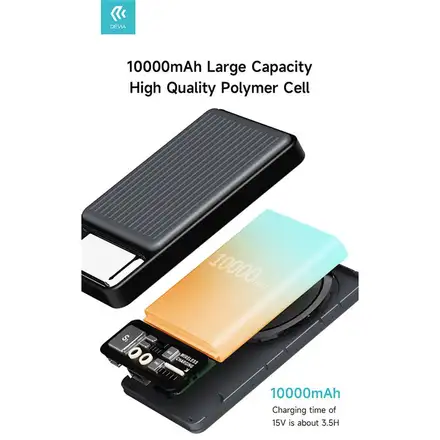 Devia powerbank Extreme Speed Series Magnetic Wireless 10.000 mAh 22.5W - Deep Gray