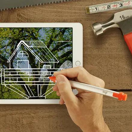 Logitech Crayon - pencil - digitálne pero pre iPad - Lightning (všetky modely od 2018 a novšie)