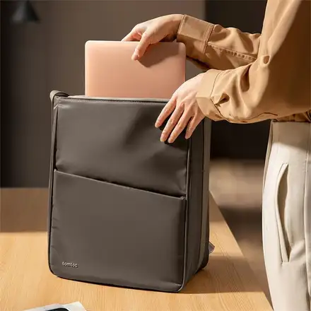 TomToc batoh Tote Backpack pre Macbook Pro 14" - Taupe