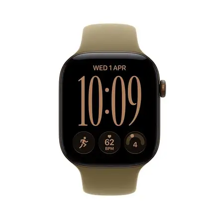 Apple Watch Series 12 GPS 42mm Dark Bronze Aluminium Case with Olive Sport Band - S/M