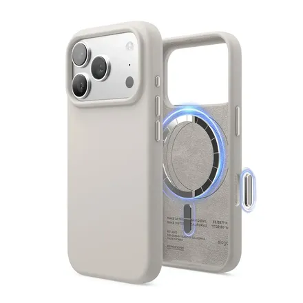 Elago kryt Silicone Case Magsafe Camera Control pre iPhone 17 Pro - Stone
