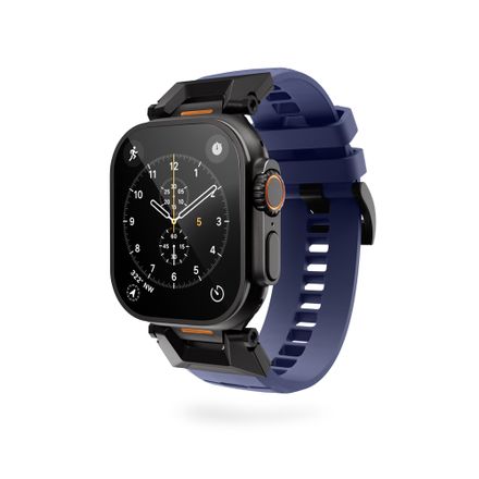 Epico Rubber Pro remienok s nerezovým zapínaním pre Apple Watch 49/46/45/44/42mm - modrá