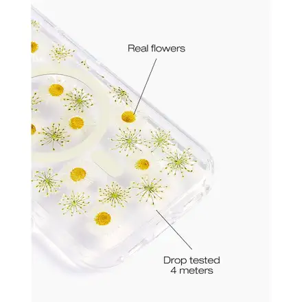 iDeal Fashion Clear Case MagSafe iPhone 16 Pro Daisy Bloom