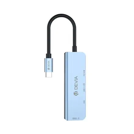 Devia USB-C Hub Leopard Series 4-in-1 EC700 - Deep Gray