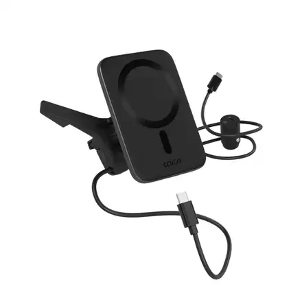 iStores by Epico Qi2 Mag+ Ultrathin Car Charger Wireless Charging 15W - čierna