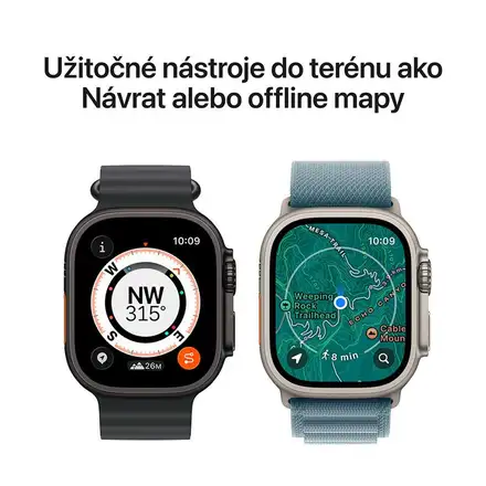 Apple Watch Ultra 3 GPS + Cellular 49mm Čierny titán s čiernym titánovým milánskym ťahom - Medium *Rozbalený*