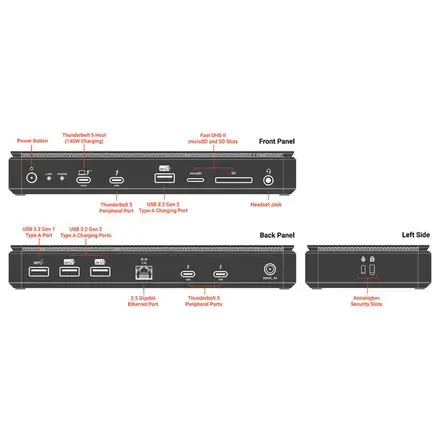 Sonnet Echo 13 Thunderbolt 5 SSD Dock 1TB - Black