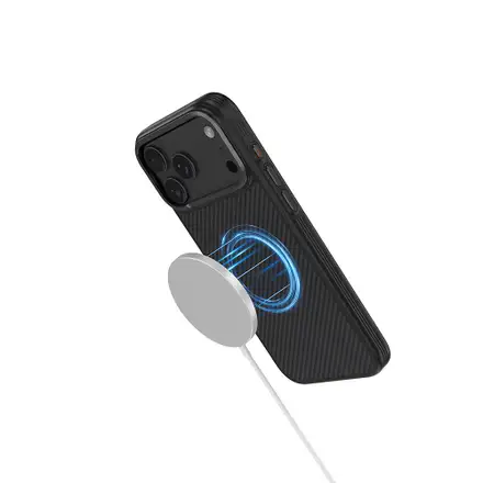 Comma kryt Kevlar Magnetic Shockproof Case pre iPhone Air - Black