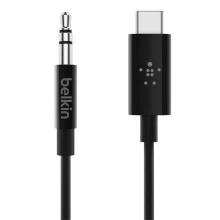 Belkin kábel RockStar 3.5mm Audio Cable with USB-C Connector 0.9m - Black
