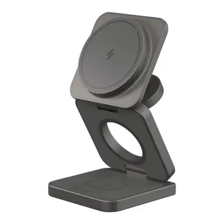 Adam Elements Mag 3 Ultra Qi2 25W 3-in-1 Foldable Charger - Gray