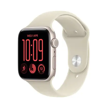 Apple Watch SE 3 GPS + Cellular 40mm Starlight Aluminium Case with Sand Sport Band - S/M