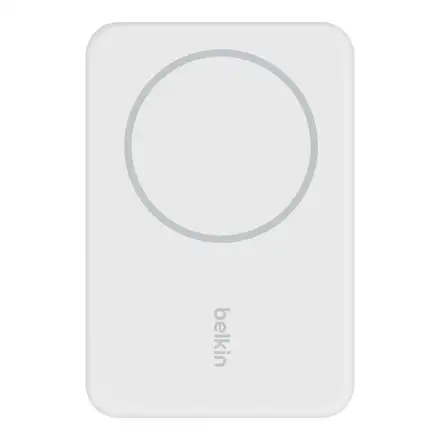 Belkin Boost Charge Magnetic Wireless Power Bank 5K + Stand - White