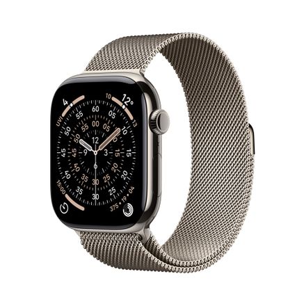 Apple Watch Series 11 GPS + Cellular 42mm Prírodný titán s prírodným milánskym ťahom