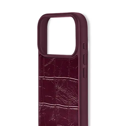 iDeal Fashion Vegan Leather Case MagSafe iPhone 17 Pro / 18 Pro Fine Wine Croco