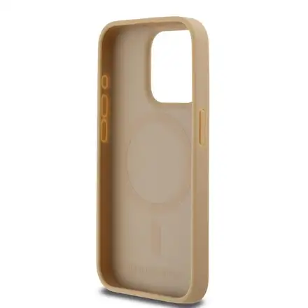 Karl Lagerfeld PU Karl Heads Pattern Magsafe kryt iPhone 15 Pro béžová