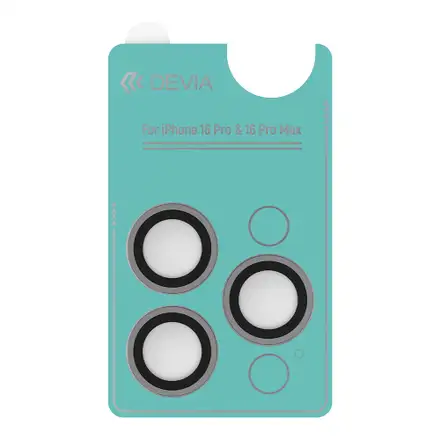 Devia Peak Series Lens Protector pre iPhone 16 Pro/16 Pro Max - Titanium Gray
