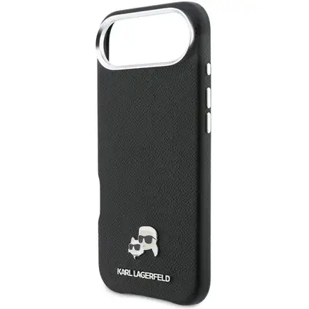 Karl Lagerfeld PU Karl and Choupette Heads Pins MagSafe kryt iPhone Air čierny