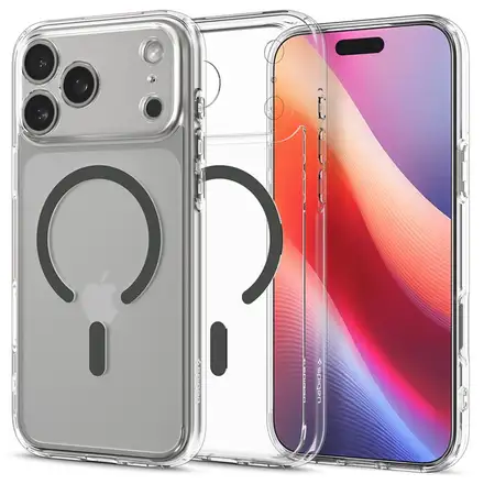 Spigen kryt Ultra Hybrid Magsafe pre iPhone 17 Pro Max - Clear Graphite