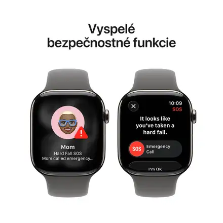 Apple Watch Series 11 GPS + Cellular 46mm Prírodný titán s kamenno sivým športovým remienkom - M/L